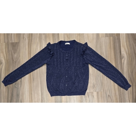 Epic Threads Girls Cardigan Sweater Size XL  Navy Sparkle - Picture 1 of 8